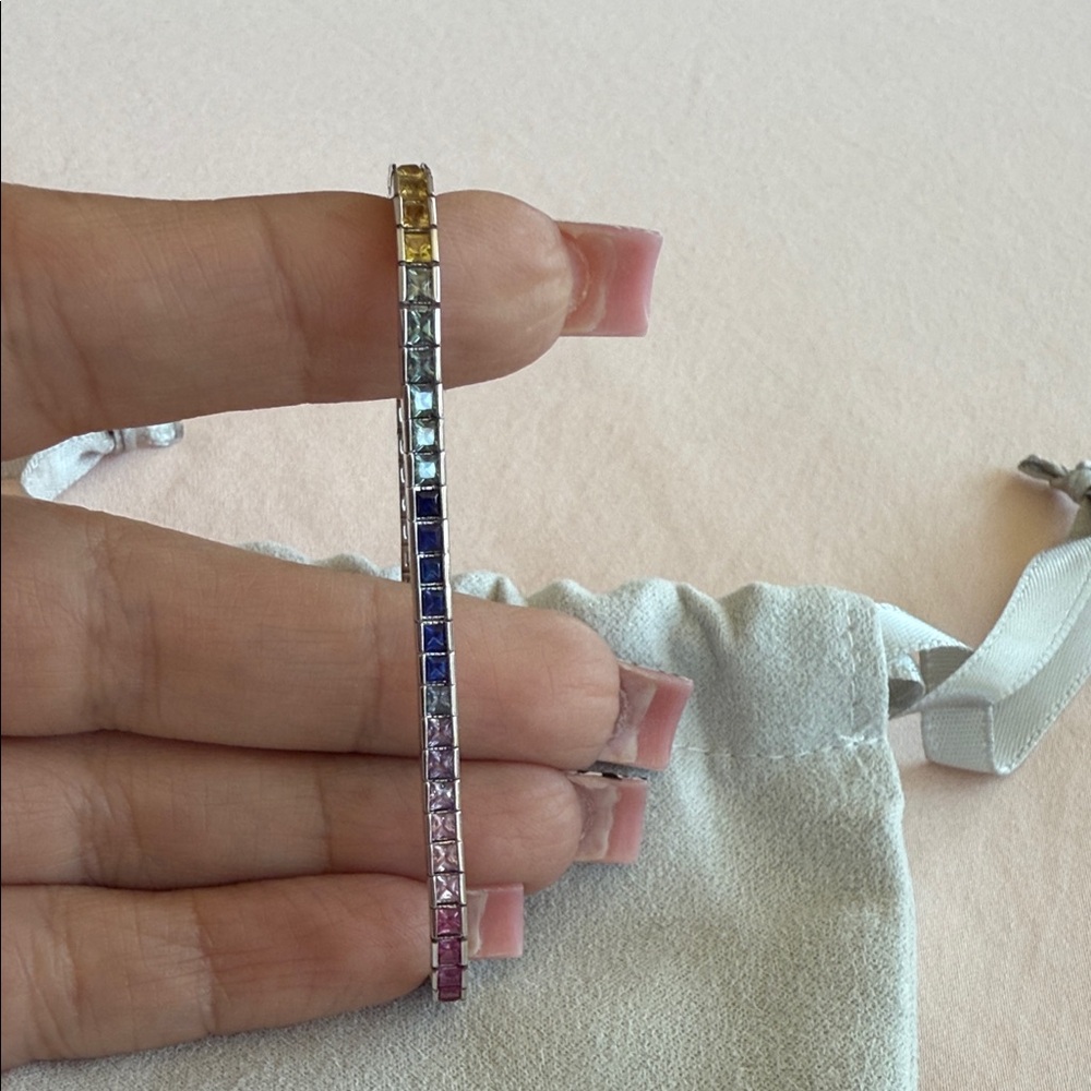 14KW Shane Co. Multicolor Square-Cut Bracelet